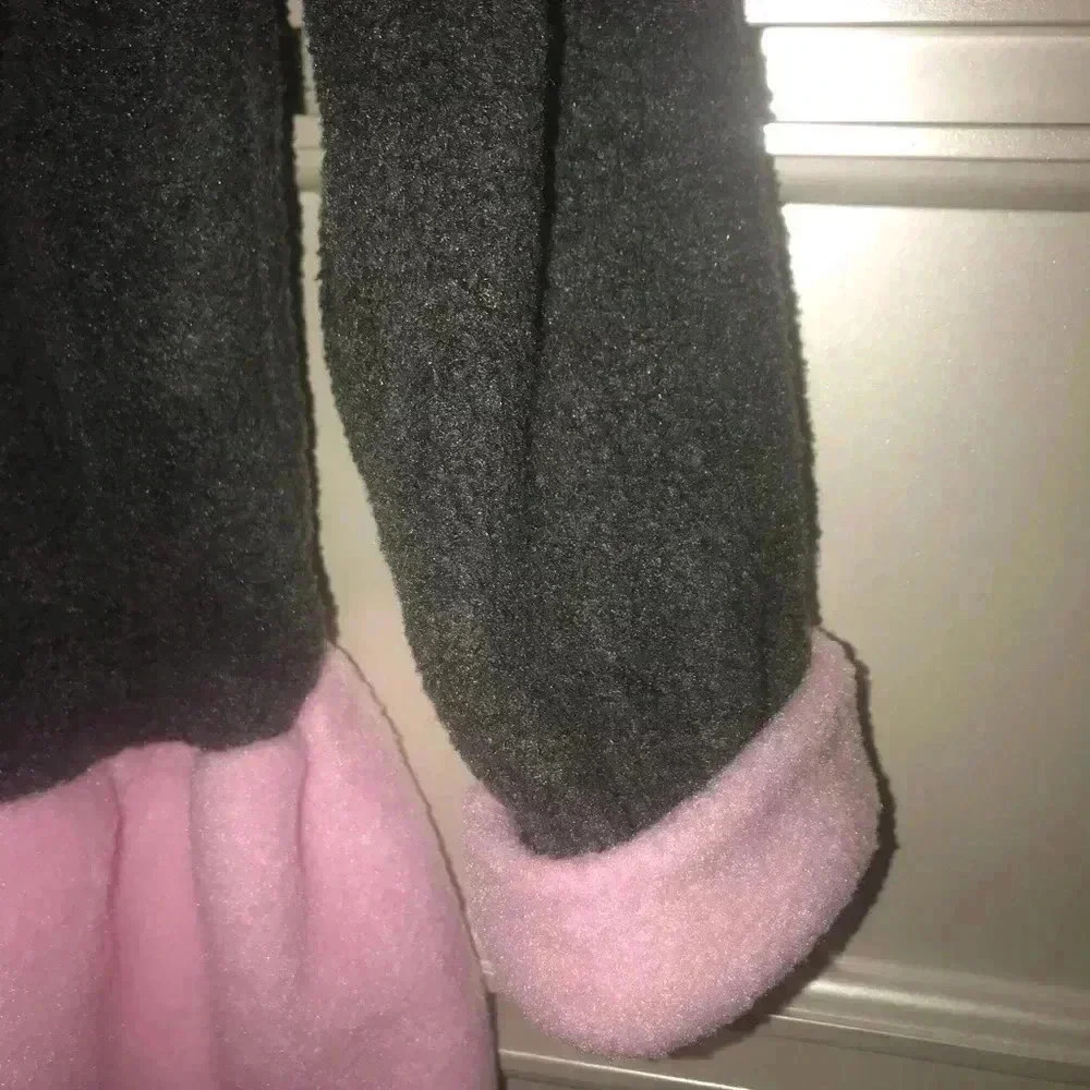 KIDS FASHION FLEECE PINK/GREY COAT SIZE 4 - Picture 4 of 6